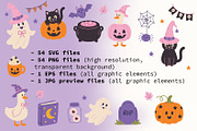 Cute Halloween Vector Clipart Pack, a Seasonal Illustration by NataKa (Thumbnail 4 of 4)