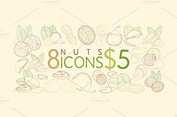 Excellent Nuts Icons