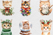Christmas Kitten Clipart, an Illustration by Black Bird Studio (Thumbnail 2 of 6)