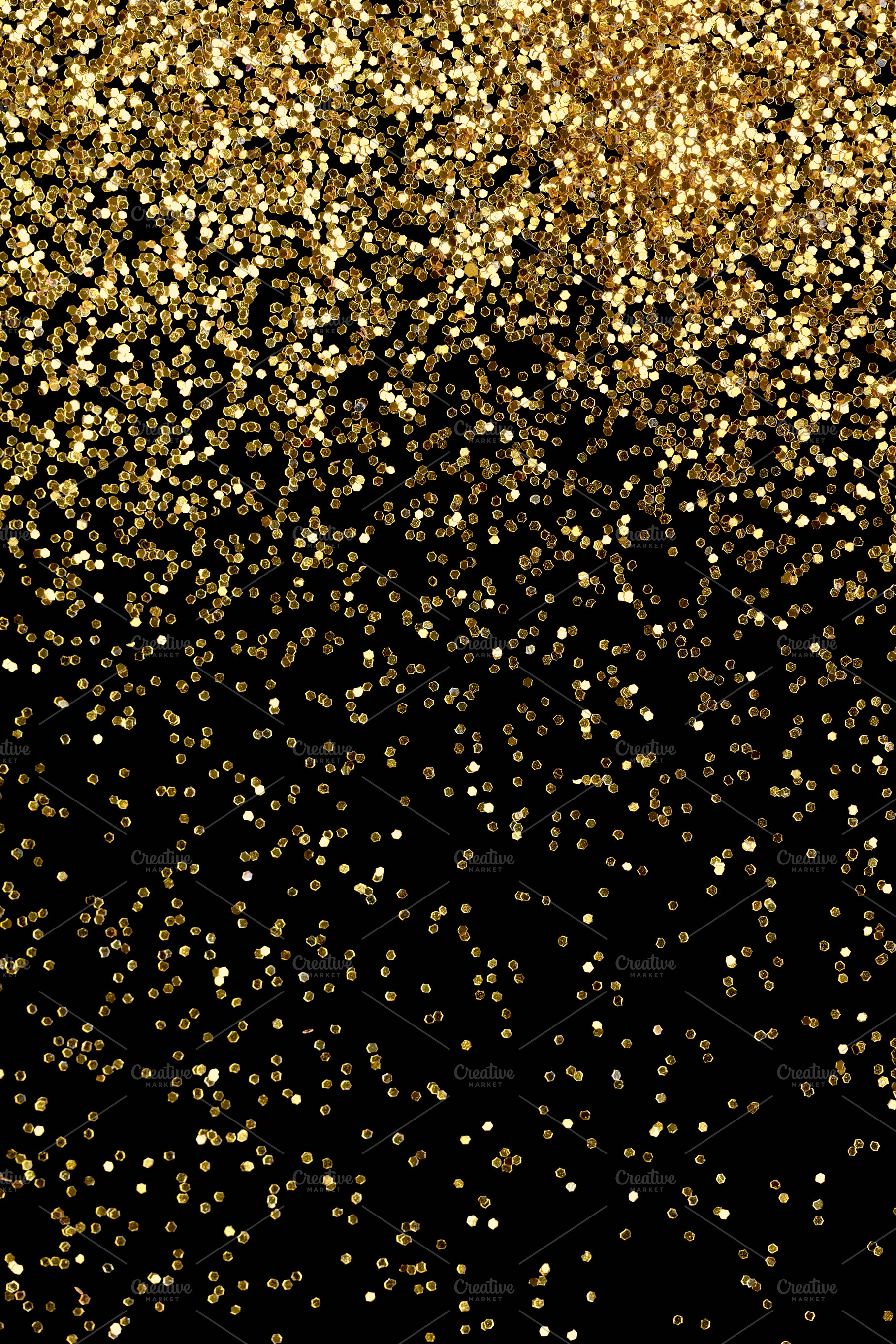 Gold glitter confetti background, a Holiday Photo by Julia Manga