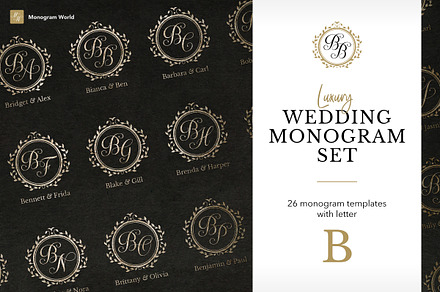 Wedding Monogram Set B