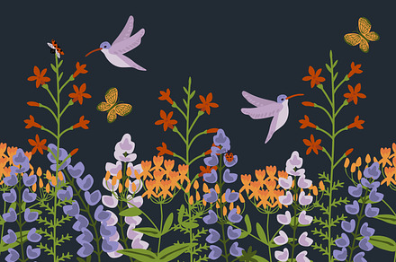 Seamless pollinator garden