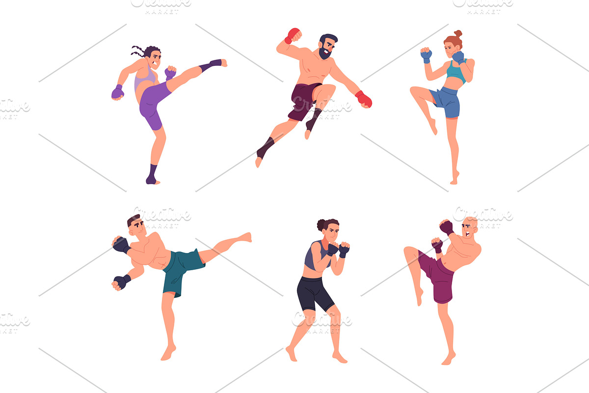 MMA fighters. Mixed martial arts, a Sport Illustration by Onyx