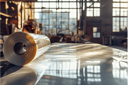 Industrial Roll of Plastic Film in, an Industrial Photo by Lermont51
