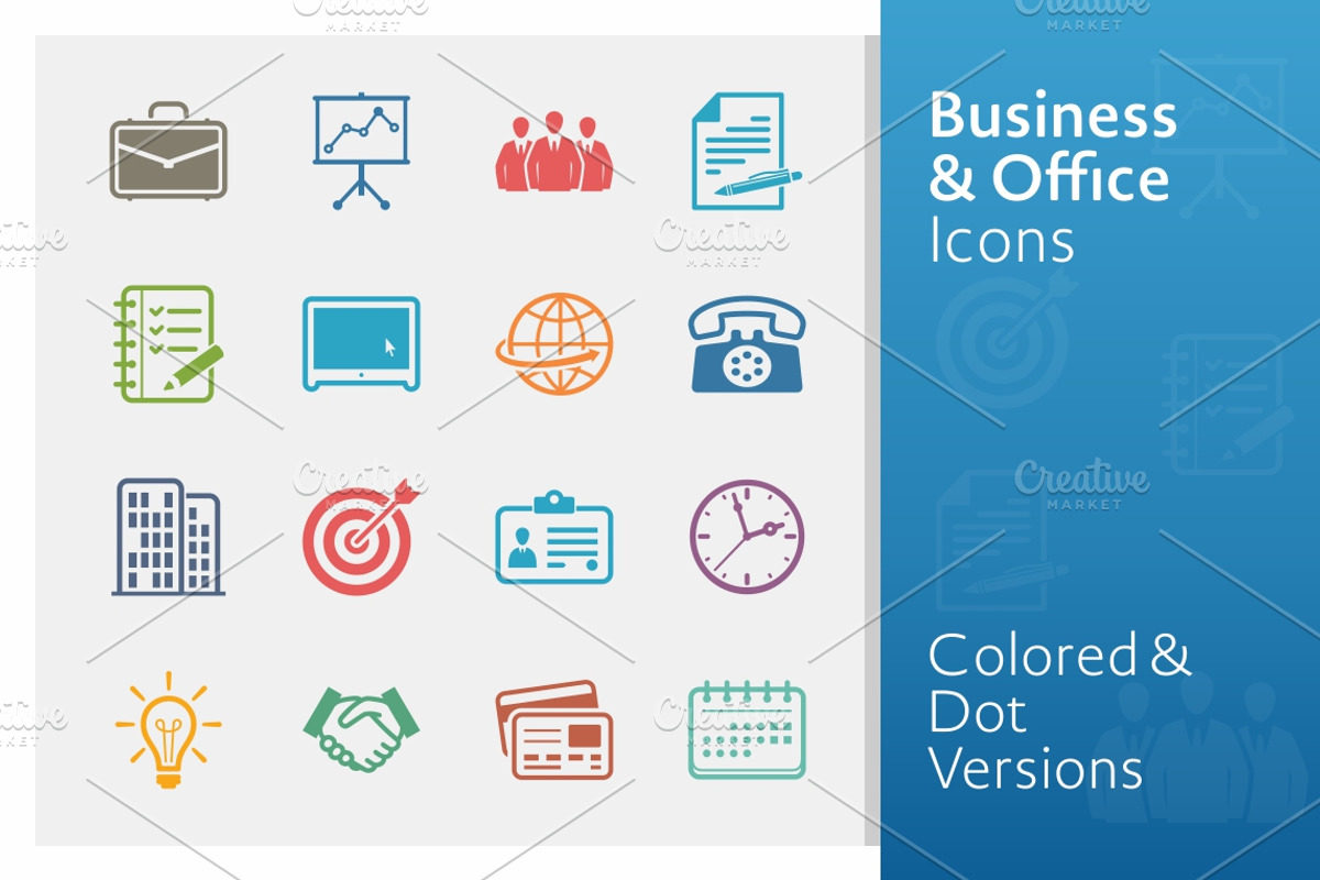 Colored Business & Office Icons, an Outline Icon by introwiz1