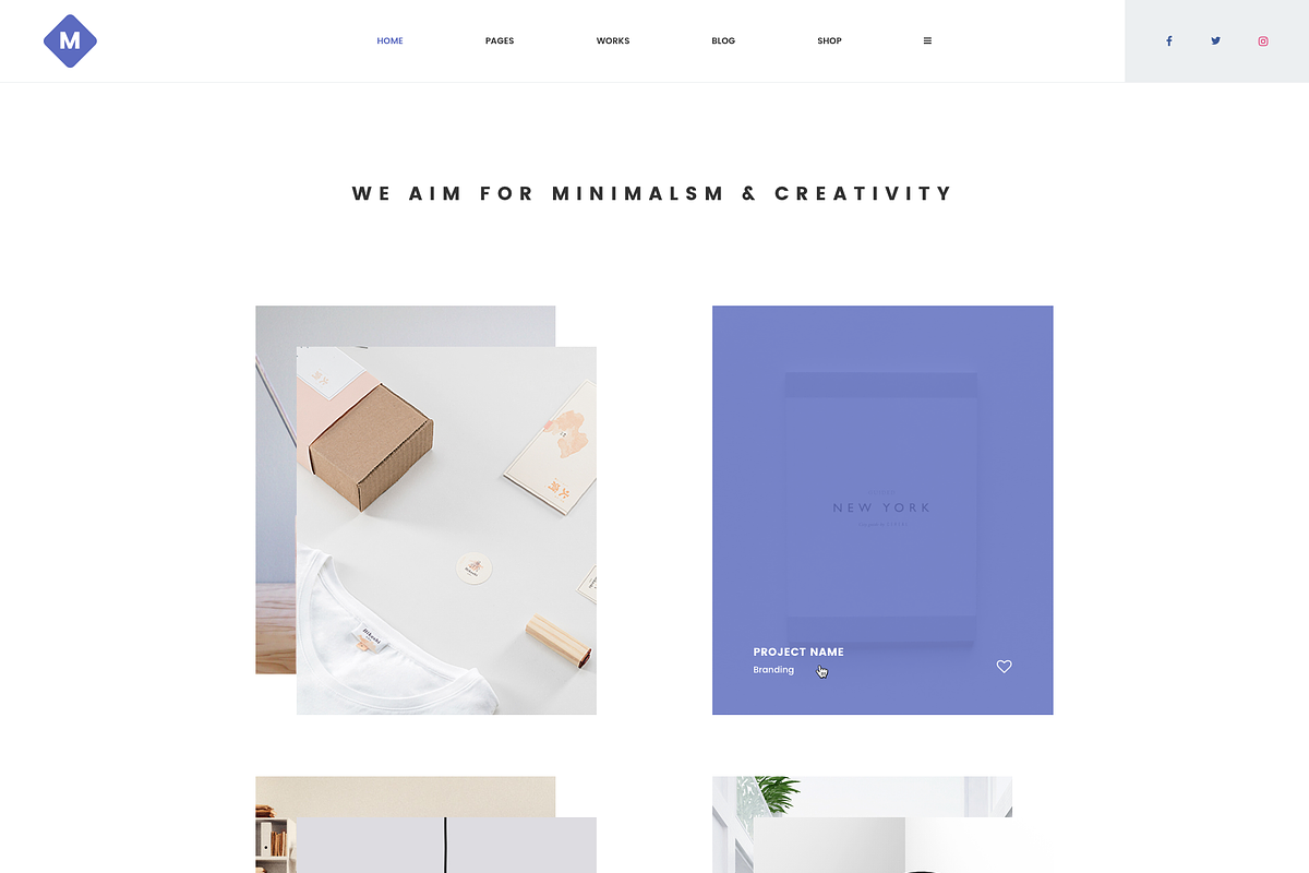 M - Minimal Portfolio Template, a Landing Page Template by bigpsfan's SHOP (Photo 3 of 18)