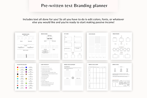 Branding Planner Editable Canva