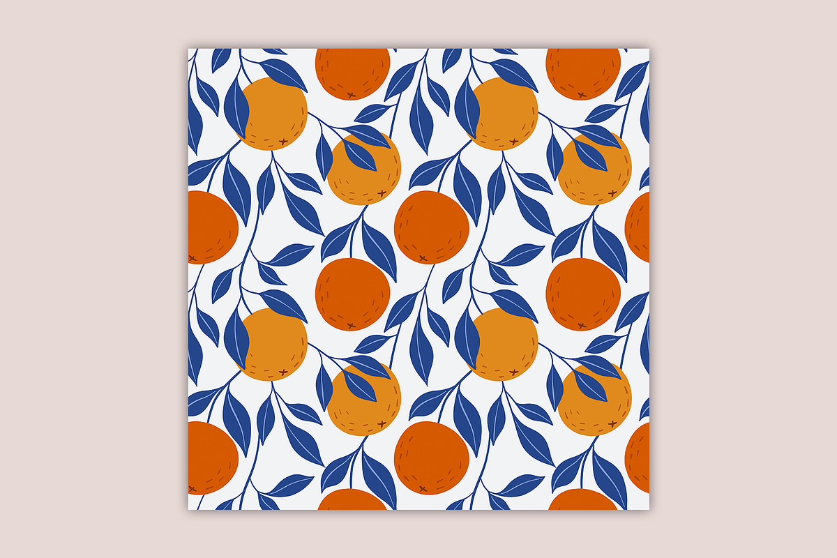 Orange Seamless Pattern, a Pattern Graphic by mejorana (Photo 2 of 4)
