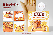 Baking & Tea Cartoon Illustration, an Object Graphic by XiuKab (Thumbnail 7 of 9)