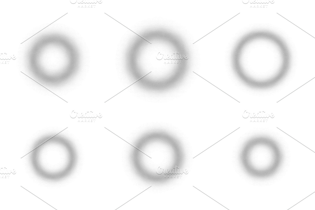 Geometric Halftone Frames, an Object Graphic by sivVector (Photo 3 of 4)