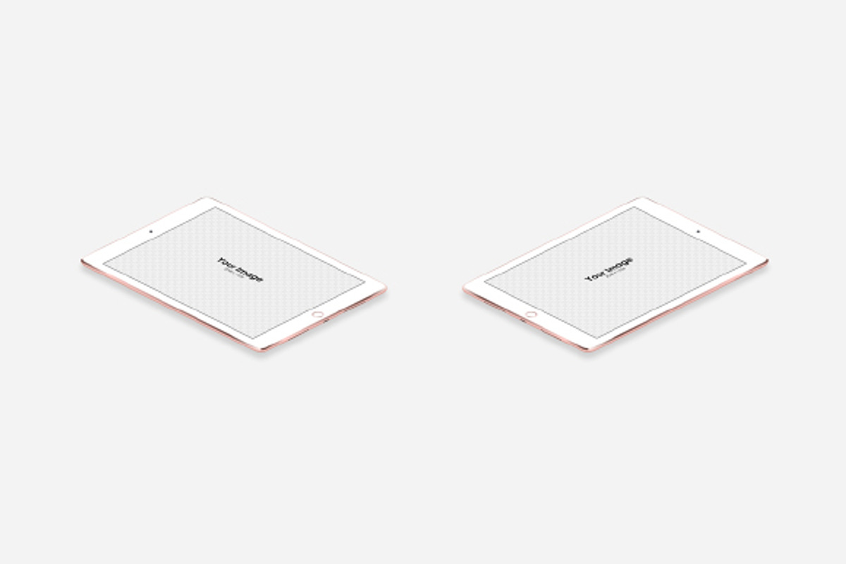 iPad Isometric & Simple Mockups Set, an iPad Mockup by tamiq (Photo 4 of 7)