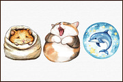 Funny Cartoon Sleepy Quirky Animals, an Illustration by Sublimation Artist (Thumbnail 3 of 6)