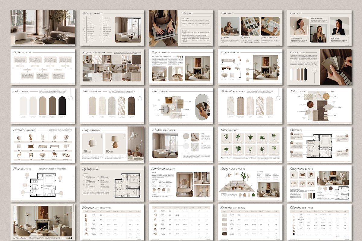 Interior Design Presentation, a Presentation Template by SarenkaDesignShop (Photo 3 of 12)
