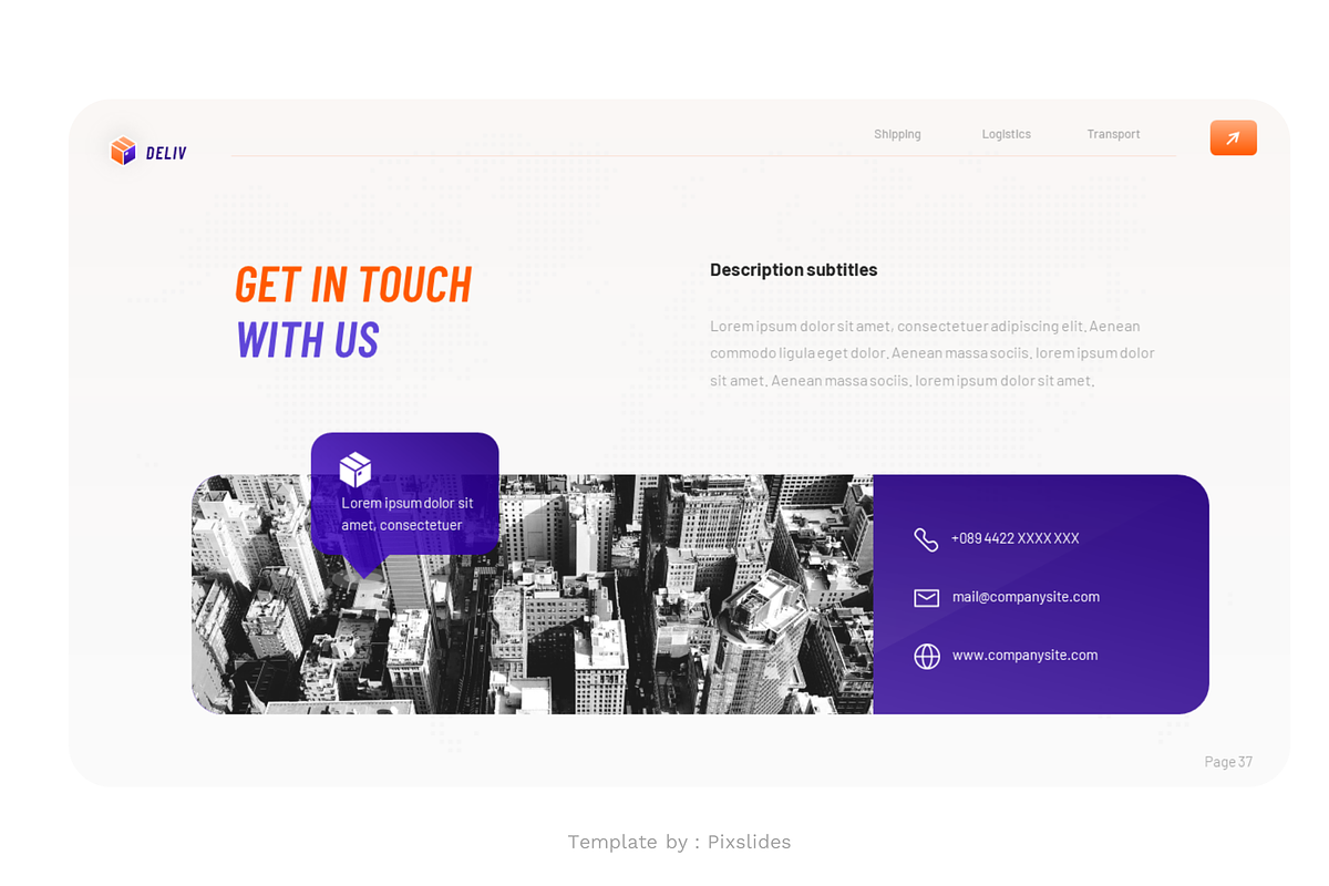 Logistics & Transport PowerPoint, a Presentation Template by Pixslides (Photo 4 of 7)