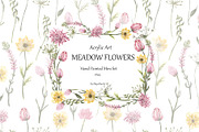 Acrylic Meadow Flowers Mini Set, a Decorative Illustration by MayaNavits (Thumbnail 1 of 9)