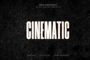 Grunge Cinematic Text Effect PSD