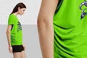 Women T-shirt Mock-up, a Shirt Mockup by Mock-up Store (Thumbnail 3 of 7)