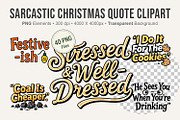 Sarcastic Christmas Quote Clipart, an Illustration by Artnoy (Thumbnail 1 of 8)