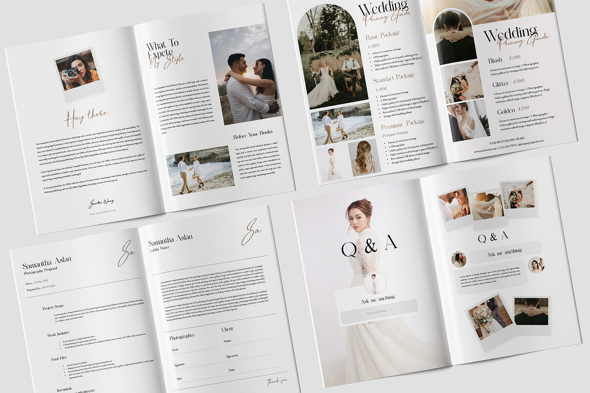 Project Wedding Photography Template, a Brochure Template by TMint Play (Photo 2 of 8)
