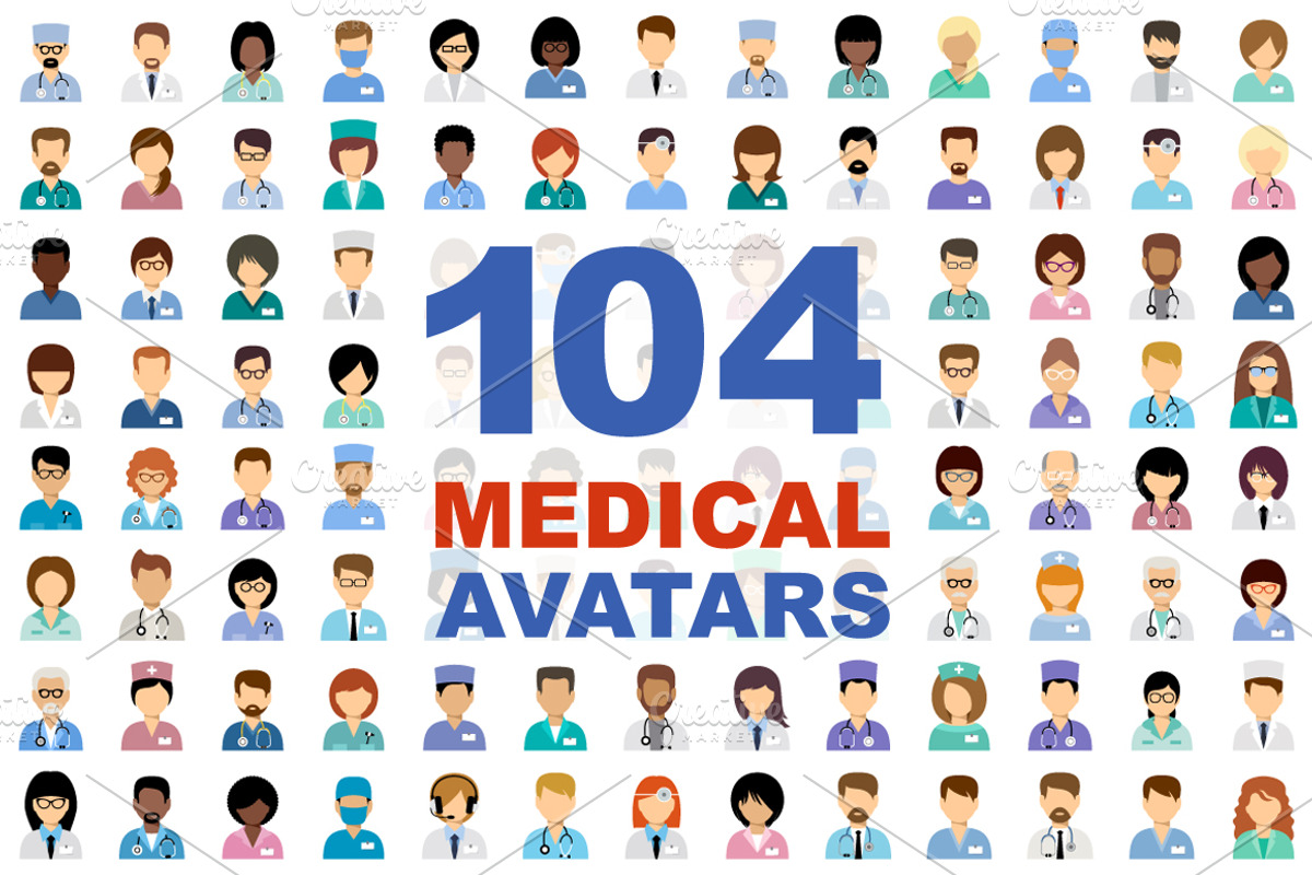 Medical avatars, a Healthcare Illustration by Gurza SHOP (Photo 1 of 2)