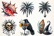 Gothic Summer Sublimation Clipart, an Illustration by DreamCafeArt (Thumbnail 4 of 4)