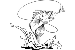 Aggressive Bass Fish Character