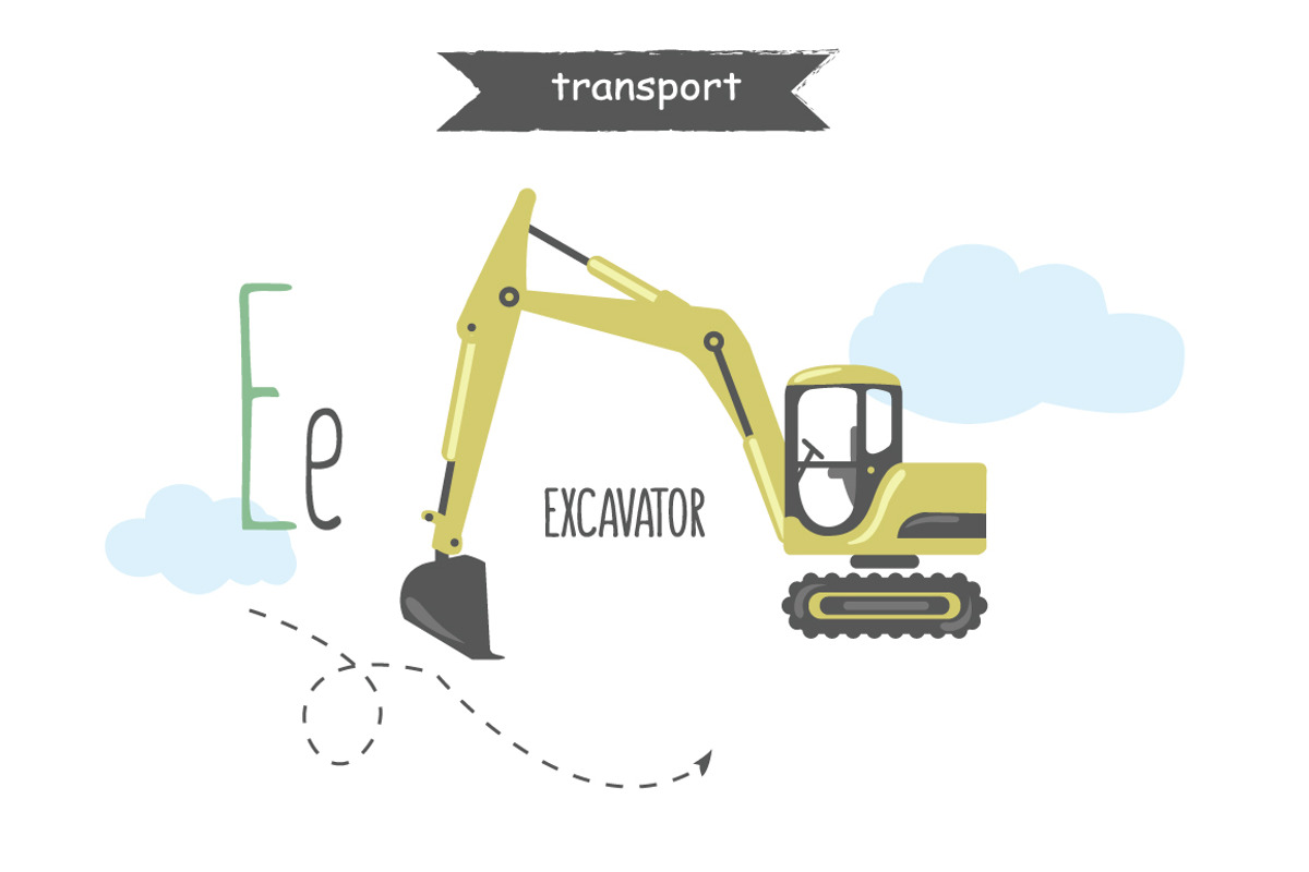 Vector A-Z transport alphabet, an Education Illustration by narinadraban (Photo 7 of 22)