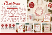 Merry Christmas Cozy Clipart, a Seasonal Illustration by Design House (Thumbnail 2 of 3)