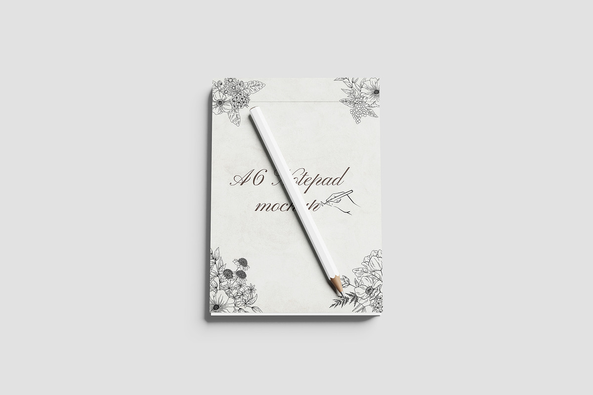 A6 NOTEPAD MOCKUP, a Print Template by NyakBiett (Photo 11 of 11)