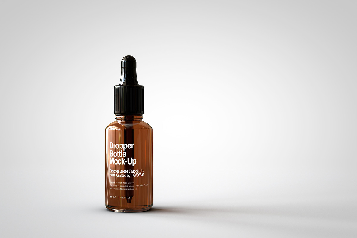 Amber Dropper Bottle Mock-Up & Box, a Household Mockup by TSOBG (Photo 6 of 20)