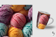 Colorful Ice Cream Scoops Patterns, a Pattern Graphic by Creative Store (Thumbnail 3 of 5)
