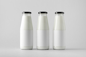 Milk bottle mockup JPEG, a Food & Drink Photo by Shablon