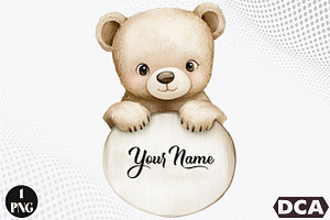 Watercolor Boho Teddy PNG, an Illustration by DreamCafeArt