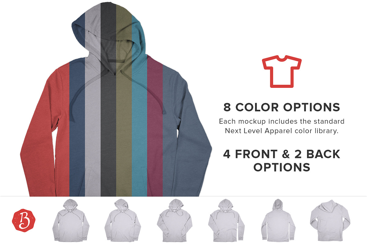 Next Level 9300 Hoodie Mockups, a Hoody Mockup by Brent Galloway (Photo 2 of 5)