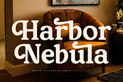 Harbor Nebula Retro Alternate Serif, a Serif Font by Letterena Studios (Thumbnail 1 of 15)