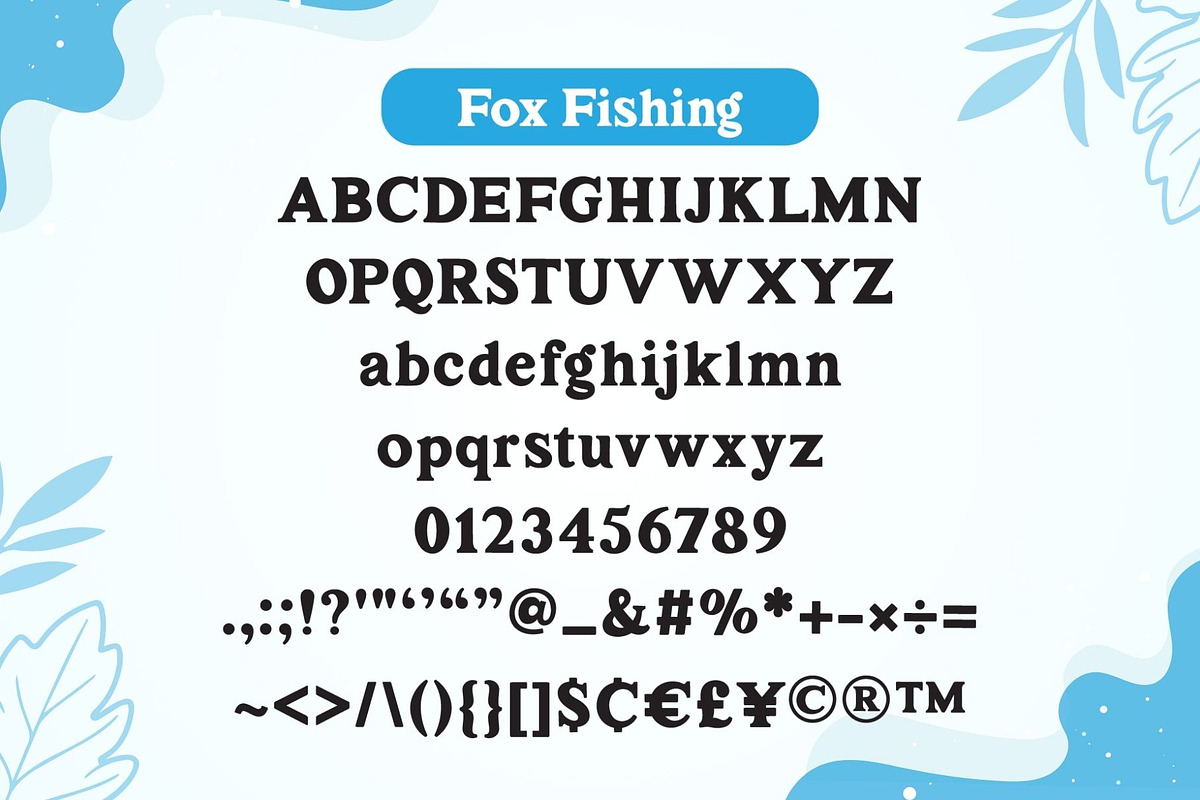 Fox Fishing Font, a Serif Font by Fox7 By Rattana (Photo 7 of 9)