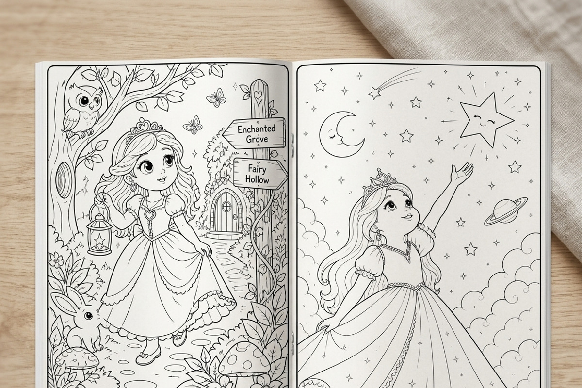 Magical Princess Coloring Book Vol29, a Person Illustration by ikarifq shop (Photo 6 of 7)