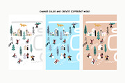 Christmas in big city. Vector maps., an Illustration by bioraven (Thumbnail 9 of 12)