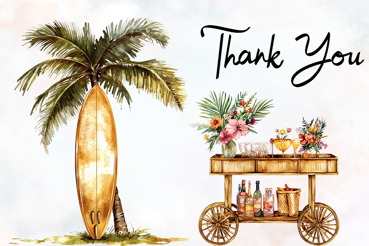 Luxury Golden Summer Clipart, an Illustration by RobertsArt (Photo 5 of 7)