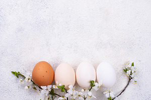 Chicken eggs gradient from light to, a Food & Drink Photo by Yulia Furman