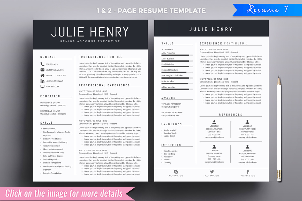Resume/CV Mega Bundle, a Resume Template by A1RESUME (Photo 15 of 21)