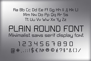 Plain Round Sans Serif Font