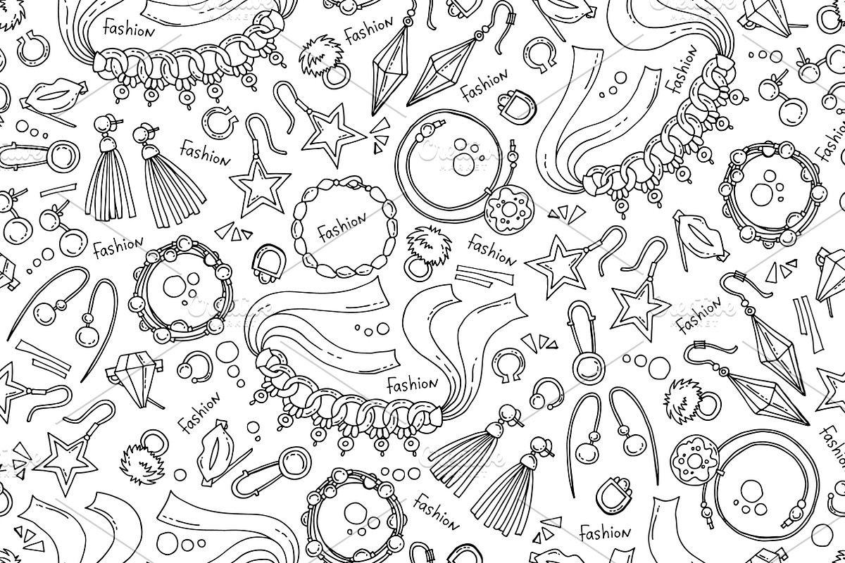 Pattern on the theme of jewelry, a Pattern Graphic by Olga Chuklay (Photo 3 of 4)