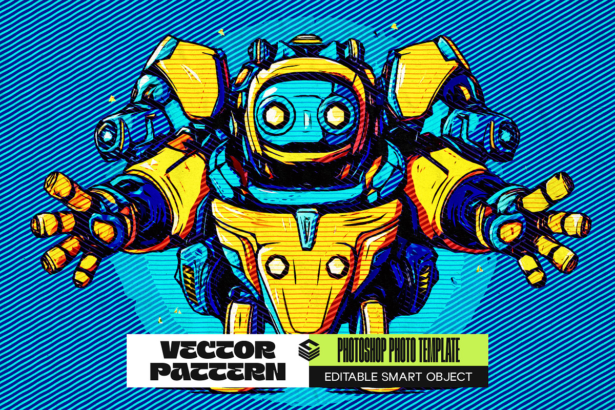 Vector Pattern Photo Effect, a Layer Style Add-On by iDoodle Studio (Photo 1 of 4)