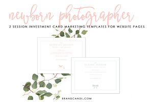 Newborn Photographer Marketing Card