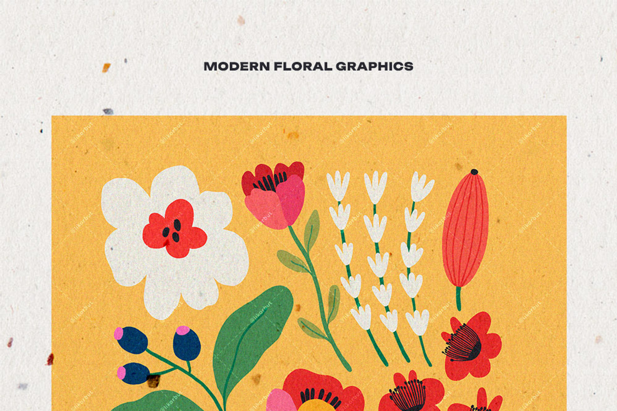 Abstract Floral Market Graphics, a Decorative Illustration by likorbut (Photo 5 of 11)
