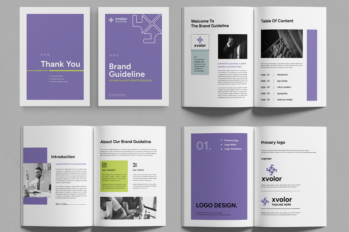 Brand Guidelines Layout, a Brochure Template by MightyDesign (Photo 3 of 7)