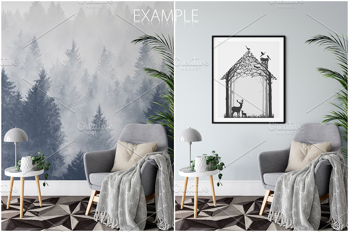 Frames & Walls Mockup Bundle - 5, a Print Template by Yuri-U (Photo 12 of 31)