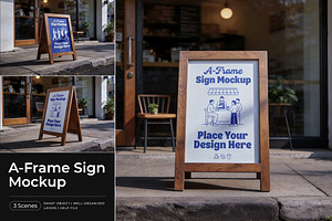 A-Frame Sign Mockup, a Product Mockup by Pitchlook.Studio