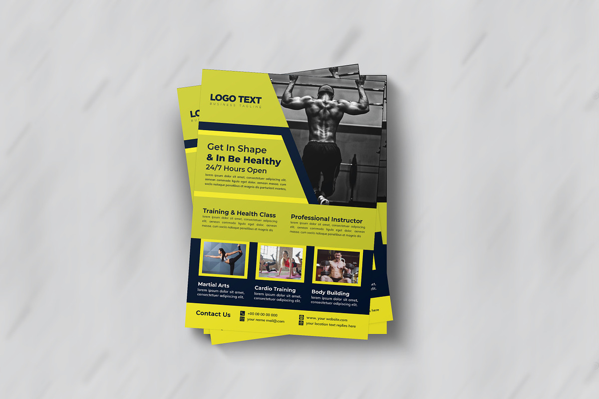 Cross Fitness Gym Flyer Template, a Flyer Template by MRI STUDIO (Photo 4 of 4)